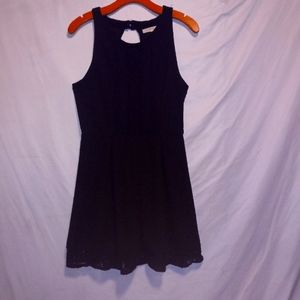 Black fit &flare lace dress